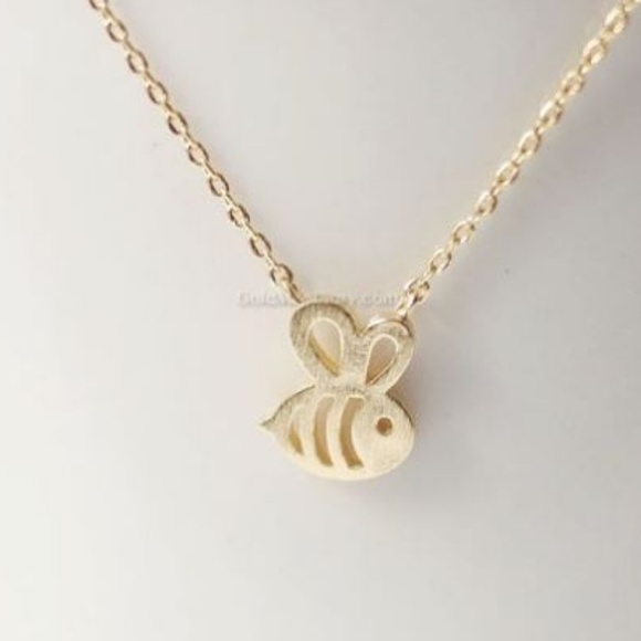 LAST ONE! Sterling Silver Tiny Baby Bee Necklace  - Picture 2 of 4